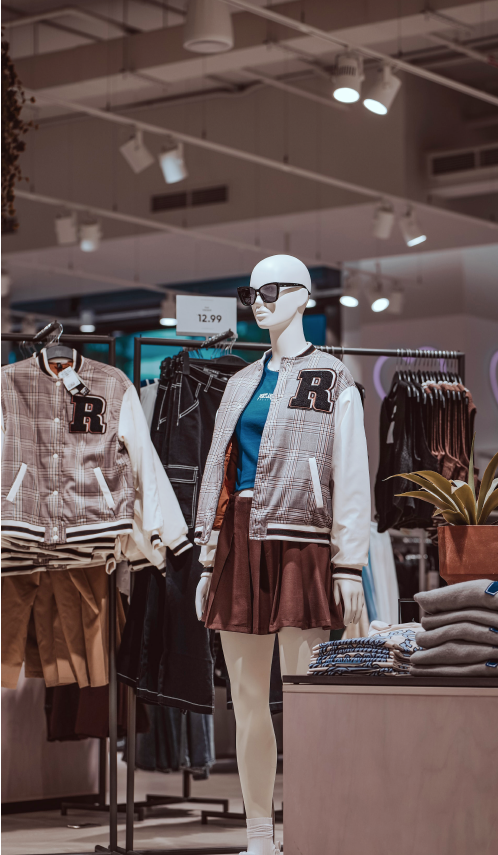 Electricity and lighting for boutiques and clothing stores